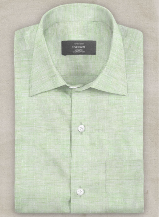 Seafoam Green Linen Shirt